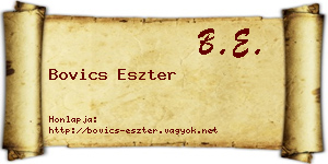 Bovics Eszter névjegykártya